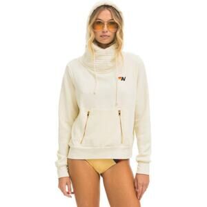Aviator Nation NINJA PULLOVER HOODIE in VINTAGE WHITE